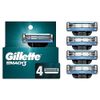 Gillette Mach3 Mens Razor Blade Refills, 4 Count