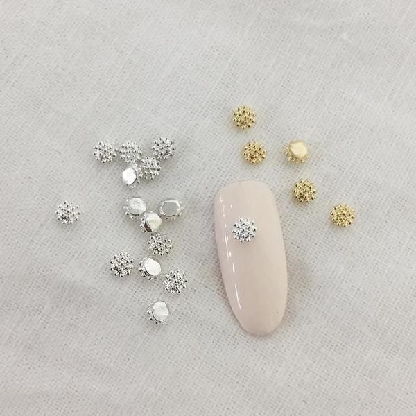 [Seller Hub]c105 Circle Detail Nail Charm Deco Parts Bead Metal Charm (3 Pieces) (S8499693)