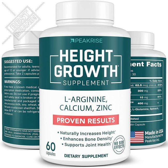 Height Pills - Natural Get Taller Supplement for Bone Grow - Made in USA