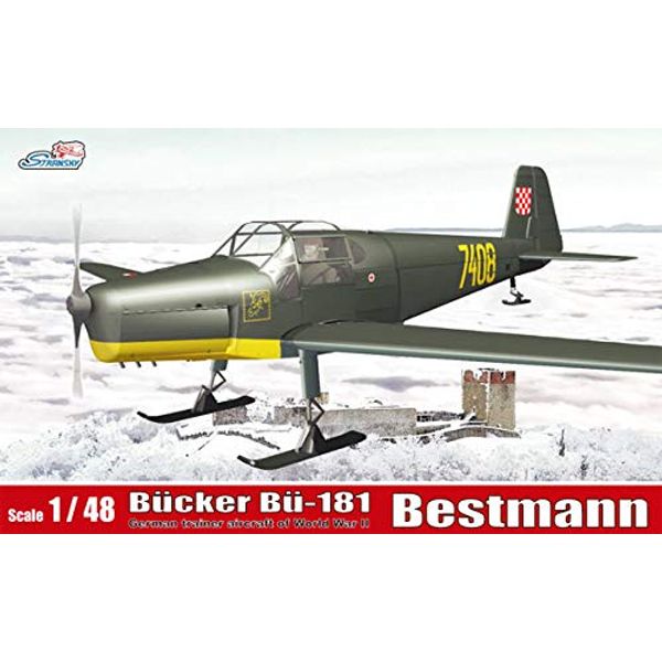 Stranski 1/48 WW.II Croatian Air Force Buker Bu181 Bestman w/Ski (Sled Leg) Plastic Model Kit ST43016