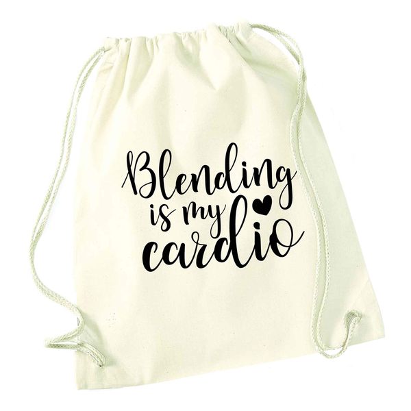 Flox Creative Natural Drawstring Bag Blending is my Cardio