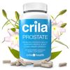 CRILA Prostate Supplements for Men - 60 Ct. I Natural Formula for Fewer Bathroom Trips* & Improved Sleep*, Patented Prostate Support with NO Saw Palmetto Extract & NO Side Effects*