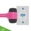 MOSCATELLI Multi-Purpose Camping Hammer, Robust and Ergonomic with Hook for Removing Peg - Fuchsia
