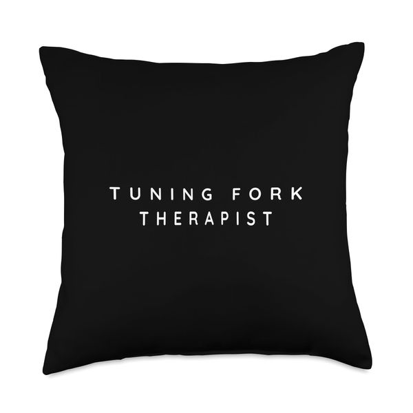 'Tuning Fork Therapist' / Tuning Fork Therapy Design Throw Pillow