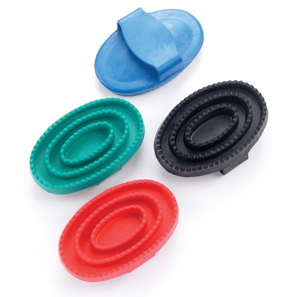 LINCOLN Rubber Curry Comb - Blue - Large