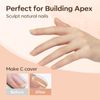 Modelones 8-in-1 Nail Builder Gel, 6 Colors White Brown Builder Gel for Nails, Hard Gel Builder Nail Extension Gel Builder Gel in a Bottle