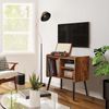 Record Player Stand with Vinyl Record Storage, Mid-Century Turntable Stand for L