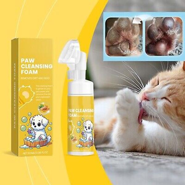 Cats And Dogs Cleaning Foam Spray Fresh Lemon Scented Pet Feet Odor Foam Cleaner