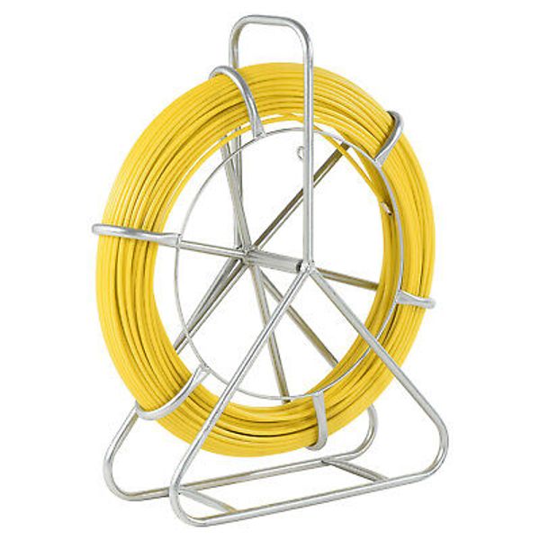 Duct Fish Tape Fiberglass 6MM 100M/328FT Wire Cable Running Rod Yellow