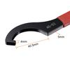 sourcing map C Hook Spanner Wrench Collet Chuck for 45-52mm Round Nut, with Red Non-Slip Handle