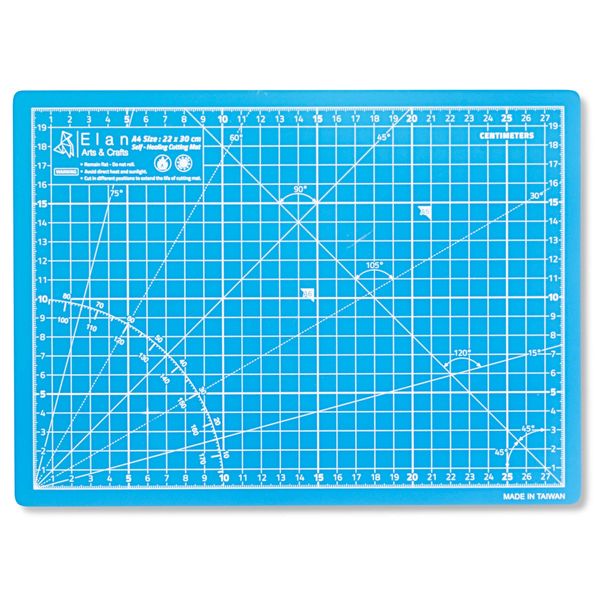 Elan Cutting Mat A4 Blue, 5-Ply Craft Mat, Self-Healing Cutting Board Craft, Art Mat, Self Healing Cutting Mat 30 x 22, Dressmaking Accessories for Sewing, Quilting, and Crafting