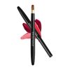 ROWNYEON Lip Brush, Flat Brush, Sliding Type, Makeup Brush, For Lips, Makeup Brush, Premium Fiber Hair, Elastic, Portable, Convenient, Easy to Use, Soft, Skin-Friendly, For Beginners, Gift (Black)