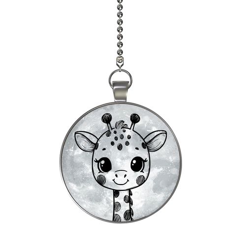 Happy Baby Giraffe Moon Glow in The Dark Ceiling Fan and Light Pull Chain Single Sided