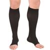 Truform Compression 20-30 mmHg Knee High Open Toe Stockings Black, Medium - Short, 2 Count