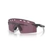 Oakley Men's OO9235 Encoder Strike Vented Rectangular Sunglasses, Matte Grey Smoke/Prizm Road Black, 39 mm