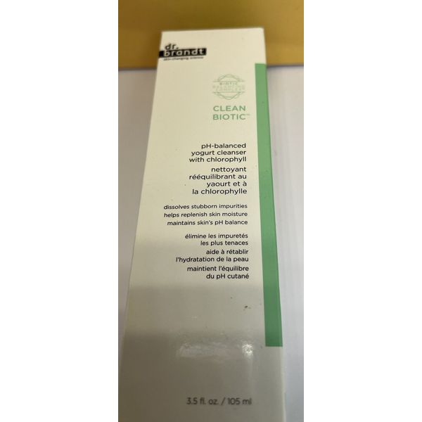 DR. BRANDT CLEAN BIOTIC PH-BALANCED YOGURT CLEANSER  (3.5 Floz/NIB/Sealed)