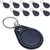 [as known] NFC NTAG215 Keychains, 504 Bytes Memory, Black, Compatible with android amibo 10pcs