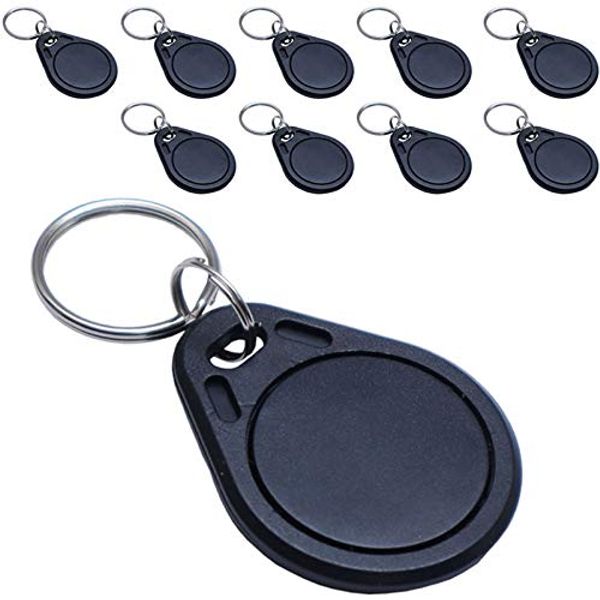 [as known] NFC NTAG215 Keychains, 504 Bytes Memory, Black, Compatible with android amibo 10pcs