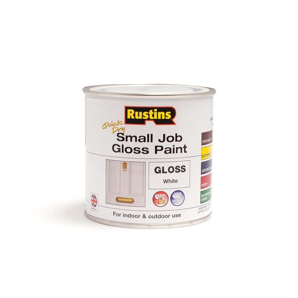 RUSTINS Small Job Gloss Paint White 250ml
