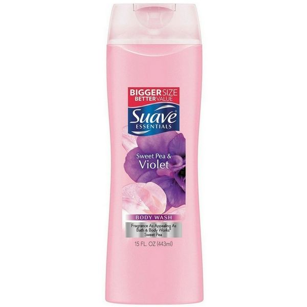 Suave Naturals Body Wash Sweet Pea and Violet 15 oz ( Pack of 2)