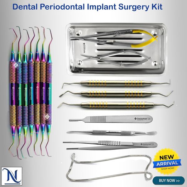 Microsurgical Dental Kit Orban Knives Surgical Soft Tissue Scissors Forceps