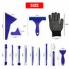 13PCS Car Window Tint Wrap Film Vinyl Cutting Gloves Squeegee Scraper Tools Kit