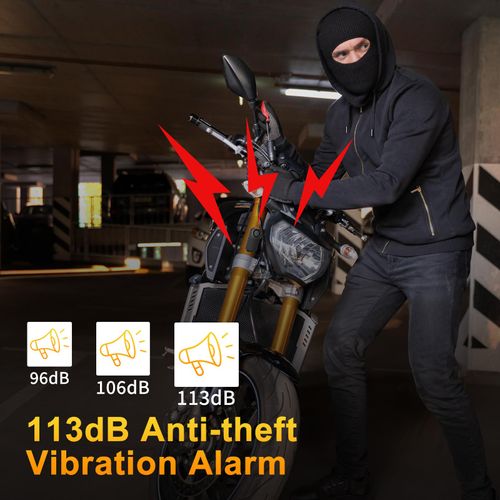 113dB Bike Alarm, Anti Theft Bike Alarm with Remote, Electric Ecooter Alarm Wireless Vibration Motion Sensor IP65 Waterproof for Motorcycle Golf Car Trailer Mailbox Garage Door Home Security