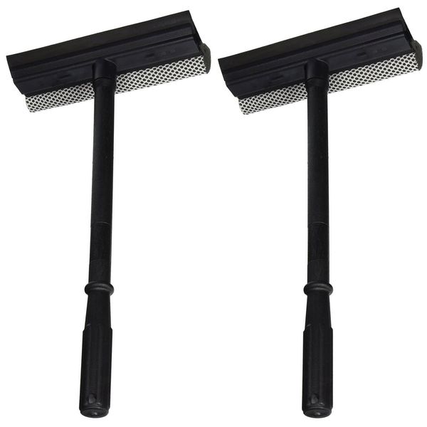 Set of 2 Black Duck Brand Window and Windshield Cleaning Sponge and Rubber Squeegee!