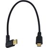 Duttek 90 Degree Type USB C to Micro USB Cable, Short Micro USB to USB C Cable for Macbook Pro & Android Devices (25cm/10 Inch)