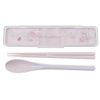 Poche Bouquet [Combination Set] Antibacterial Chopsticks & Spoon Set/Pink