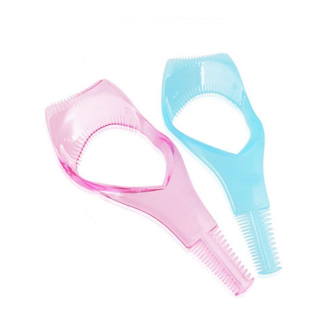 Makeup Eyelash Tool, Mascara Applicator, Mascara Guard, 2pcs 3in1 Eyelash Applicator Tool Eyelash Guard Guide Tool, Eyeliner Baffle Eyelid Shield Silicone for Women Lady Girl