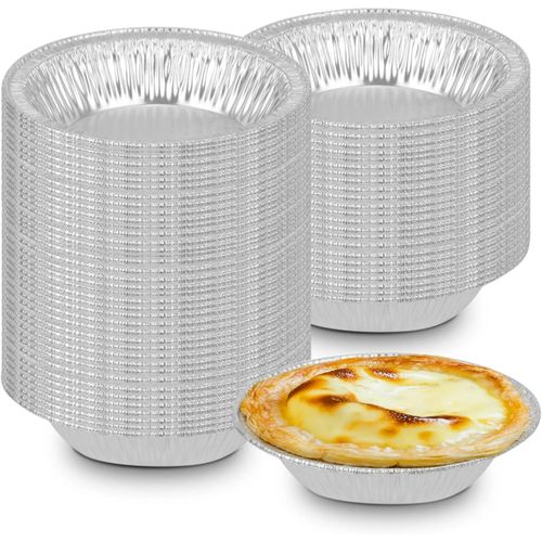 The Baker Celebrations Aluminum Foil Disposable Baking Tart Pans 4-1/4 inches - Pie Tins - Small Pan for Tarts, Mini Pies, and Desserts - Made in USA (125)