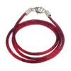 CrystalAge Polyester Cord Necklace - 16inch (Maroon)(5 pack)
