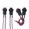 DGBRSM 4pcs Red + Black Small 12mm Latch Switch with Pre-Welded Wire Lock-Free Self-Reset Normally Open Dot Switch