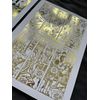 Set Of 2 Thor Comic Cover & Comic Strip Foil Prints (A4 White Frames)