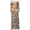 DONNA Soft Silky Edge Scarf, 60" Extra Long Multible Use Headband LEOPARD Color