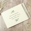 Custom Personalised Eucalyptus Hardback Guest Book with pen