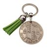 A Silver Dream 1947 Half Crown Green Tassel Coin Keyring