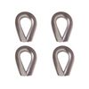 5/8" Stainless Steel Wire Rope Thimble for Cable Rail Eye Rigging - 4 Pack
