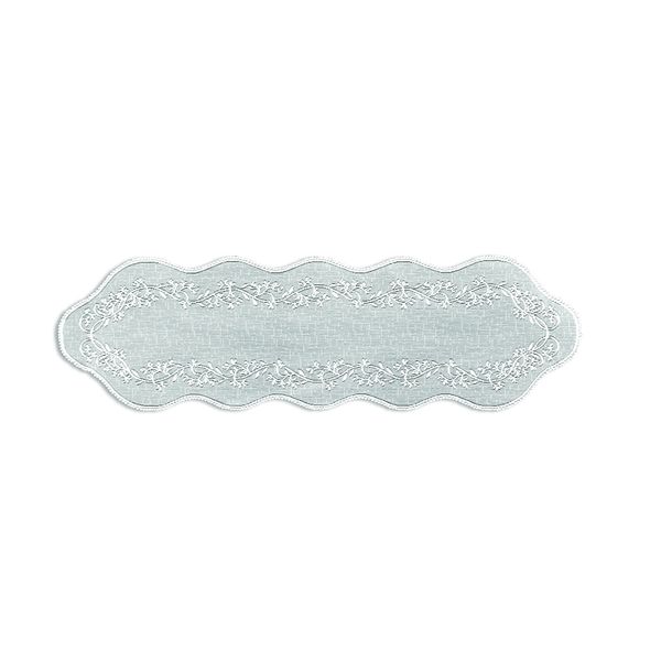 Heritage Lace Sheer Divine Table Runner, 14 by 54-Inch, White