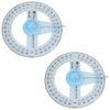 Full Circle Protractor Math Protractor 360 Degree Protractor Mathematical Geometric Protractor Angle Measuring Tool Transparent Plastic Perfect for Stationery Mathematics Geometry Drawing Teachers
