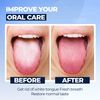 Deep Clean Tongue Scraper- Double-Ended - Flat + Serrated Edge Design, (2pk) Stainless Steel, by Amazing Oralcare