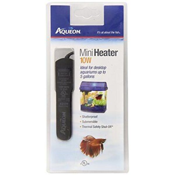 Fish Tank Mini Heater, 10-watt, Plastic 10 W / 9 IN