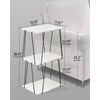 Tall Side Table, Small End Table, 29 inch High Accent Table, Bedside Table fo...
