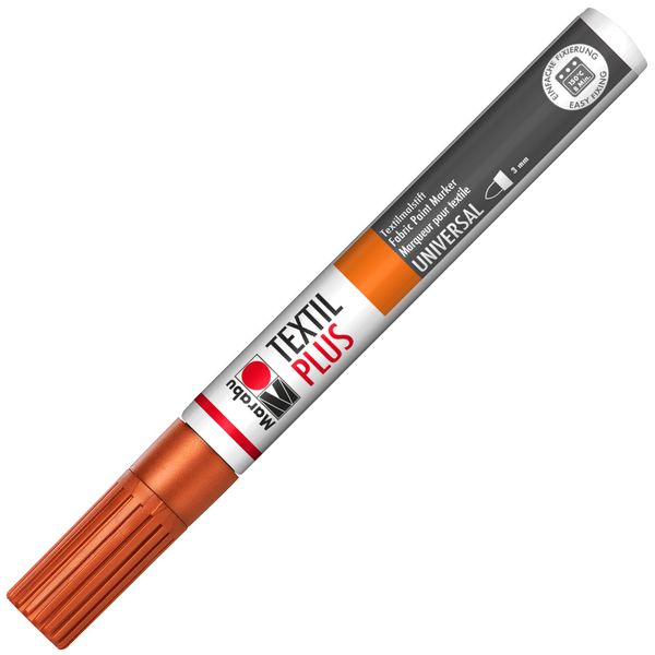 Marabu Textil Painter Plus 3mm Tip - Copper Paint, 1.8 x 14.8 x 1.8 cm
