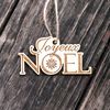 Ornament - Joyeux Noel - Raw Wood 4x2in