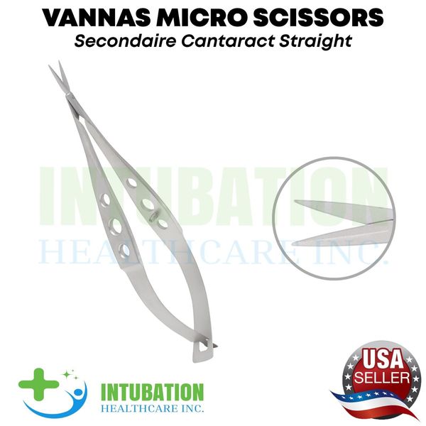 Vannas Micro Scissors Straight Secondaire Cataract Eye Ophthalmic Instruments