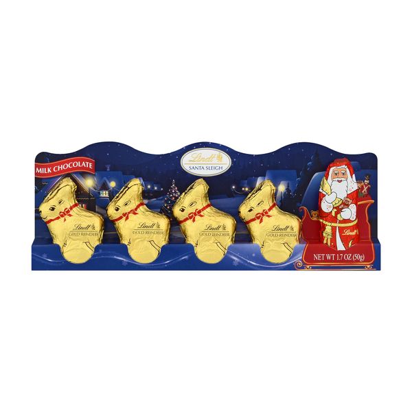 Lindt Mini Sleigh Milk Chocolate Candy, 1.7 oz. 5-Pack (2023)