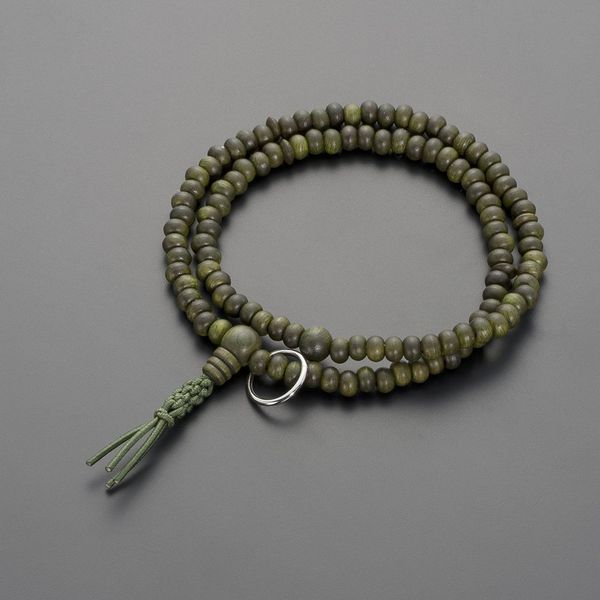 Butsudanya Takita Shoten Special Bracelet Prayer Beads 108 Beads for Soto Sect Green Wood (Life Tree) ◆ Real Type (Official) Prayer Beads Bracelet, Breath Beads, Bangle Beads, Two-Wheel, Zen Buddhism, Amulet (Certificate issued by Takita Shoten)