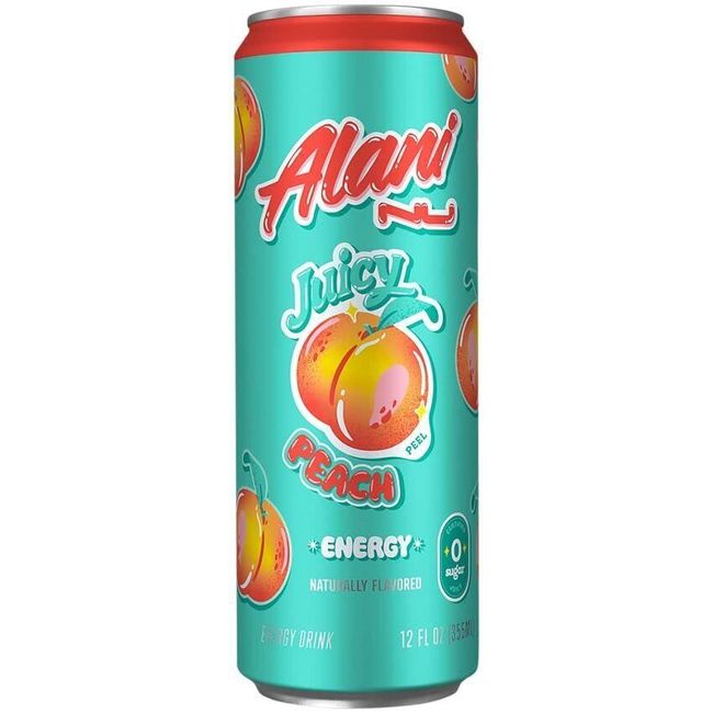 Alani Nu Energy Drinks 6 Pack 12 Fluid Ounces (Juicy Peach)